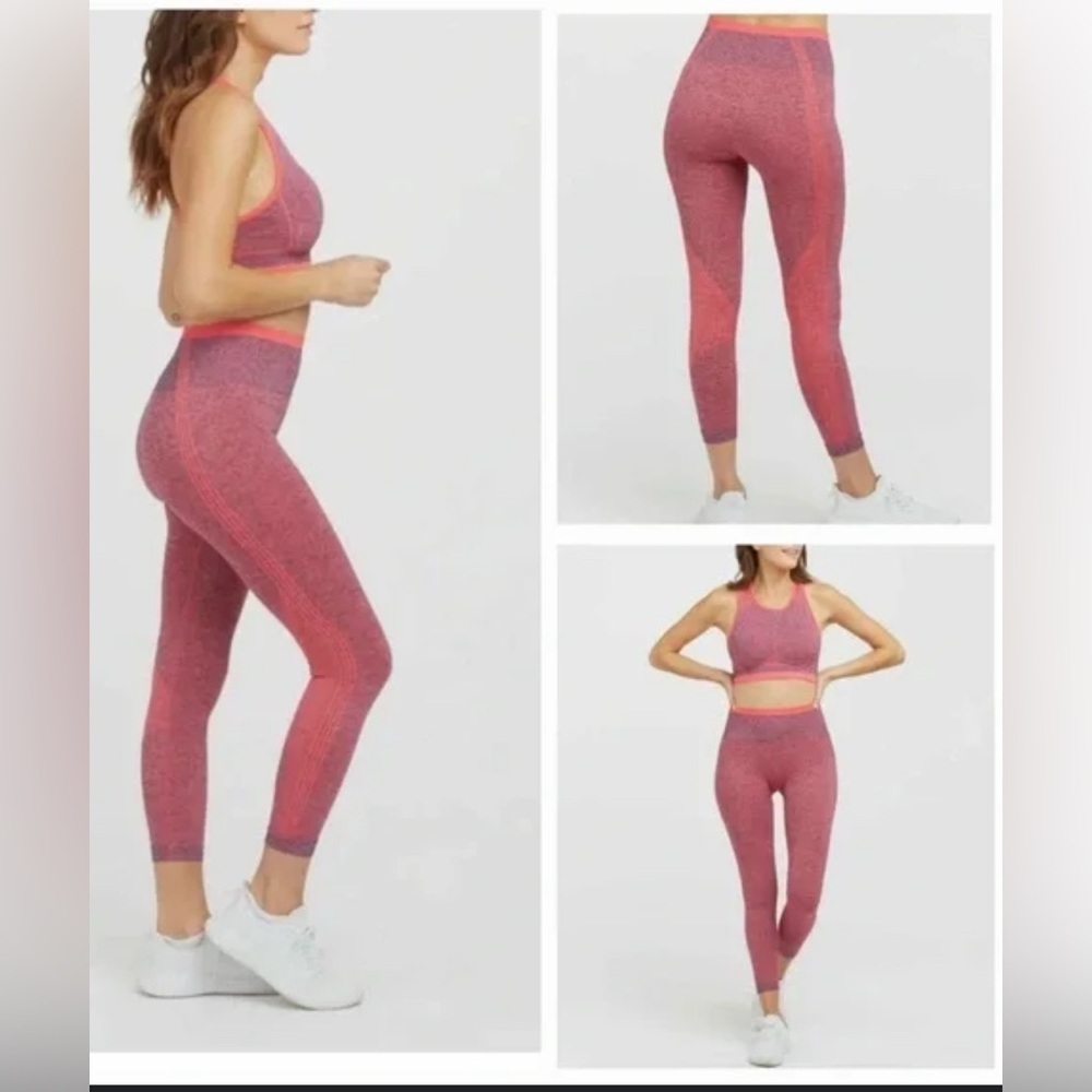Spanx 50285R Space Dye Coral Punch Seamless Sculpt Leggings SZ S✨ New no tags